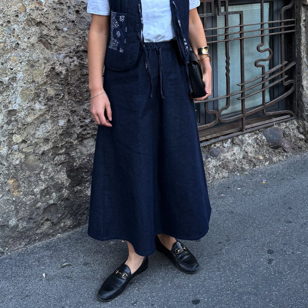 Midi Denim Skirt 